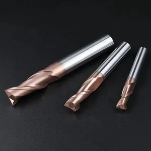 Hrc55 aço de tungstênio revestido, 2 flautas ferramenta cnc para aço