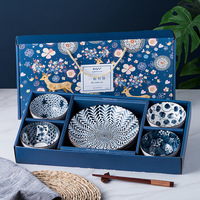 Veweet — service de vaisselle en porcelaine, Style japonais, assiettes et bols, cadeau de noël