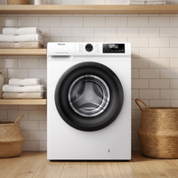 Hi Sens 1Q Series WF1Q1041BW Freestanding 10kg Front Load Washer Stainless Steel Drum Drum Clean Steam Wash Quick Wash 15