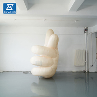 Modèle de main gonflable géant réaliste personnalisé pour événement commercial extérieur, décoration publicitaire gonflable
