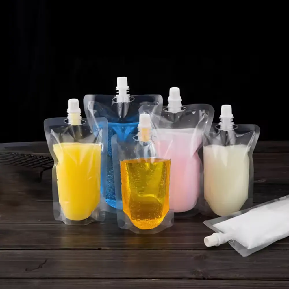 Biodegradável Standup bico sacos Bolsa Líquido Embalagem de Alimentos para Bebês à Prova de estrangulamento Suco Bebidas Purê Saco de Água
