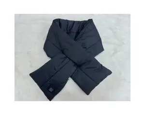 Custom winter warm heating scarf feather silk cotton fabric, metal fiber heating piece collar charging type