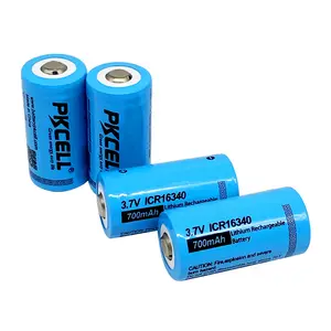 Factory Rechargeable CR123A Li Ion Battery 3.7V 700mAh 16340 Lithium Battery For Flashlight Torch