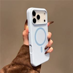 Funda de silicona líquida premium con protección magnética completa a prueba de golpes, adecuada para iPhone 17 Pro Max - Product Image 6