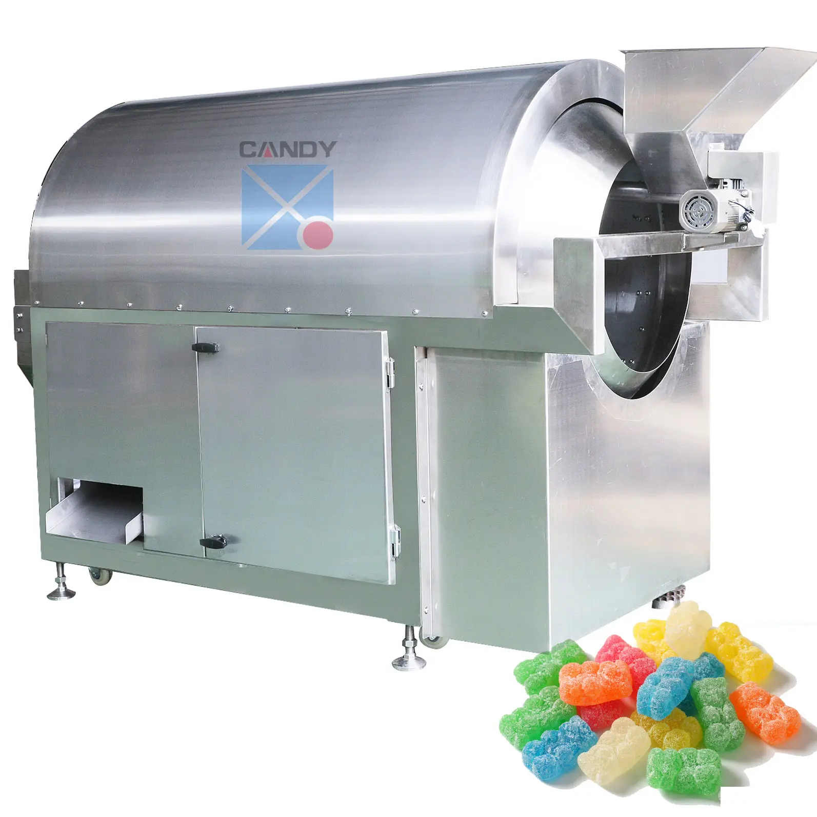 Automatische Suiker Coating Machine Suiker Tuimelaar Coating Trommel Voor Gummy