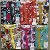 Piyama Jumpsuit Bayi Serat Bambu RTS Mystery Box Organik Anak-anak Motif Kartun Bernapas Resleting Eropa Amerika