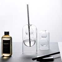 Vente en gros de grandes bouteilles en verre diffuseur givré de 200ml vides avec bâton d'étanchéité en liège et boîte-Commande minimum 100 pièces