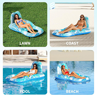 Flotteurs de piscine pour adultes chaise gonflable chaise longue flotteur avec porte-boisson voyage piscine lac nager gonflables radeaux flottants d'eau