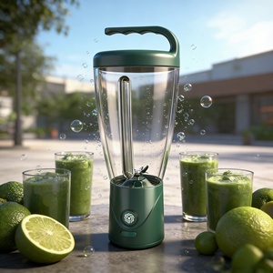 Blender portable robuste rechargeable par USB à 6 lames, 1000 ml, sans BPA, moteur à batterie, mode turbo, anti-fuite, pour mélanger les fruits, voiture - Product Image 1