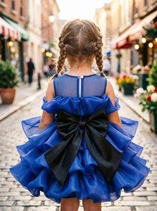 Nuovo Stile 2026 Abito Estivo da Principessa per Bambine in Tulle Lavorato all'Uncinetto, Design a Strati, Gonna Corta, Costume per Spettacoli - Product Image 5