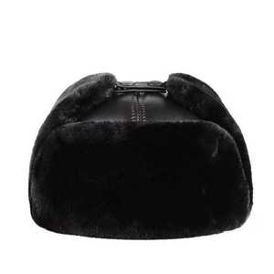 جلد الغنم الفراء طيار الصياد طارد الأذن اللوحات الانتحاري الطقس البارد قبعة للرجال Ushanka/القبعات القبعات الصياد الشتاء - Product Image 3