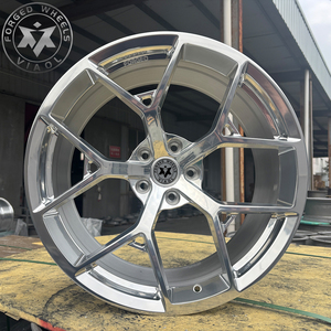 Jantes forgées Viaol à <span class=keywords><strong>5</strong></span> branches, 18, 19, 20, 21, 22 pouces, PCD personnalisé, ET, finition miroir argenté, en alliage, compatibles BMW, Mercedes, Audi, Tesla - Product Image 3