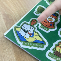 Étiquettes holographiques personnalisées durables à effet scintillant, autocollants en vinyle découpés à la forme de dessin animé, imperméables, feuilles d'autocollants en PVC auto-adhésifs découpés à la forme