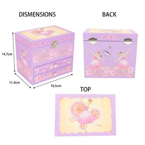 Boîte à bijoux musicale Jakos à 2 tiroirs avec <span class=keywords><strong>chanson</strong></span> Le Cygne - Idéale pour un cadeau d'anniversaire, de Noël ou de fêtes pour <span class=keywords><strong>les</strong></span> filles - Product Image 3