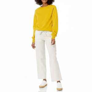 Sudaderas Personalizadas de Alta Calidad 100% Algodón Felpa Vintage Otoño Holgadas Cuello Redondo para Mujer - Product Image 1