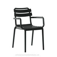 Chaises d'extérieur en plastique Dossier Chaises d'extérieur en PP Fauteuils de restaurant Chaise de salle à manger