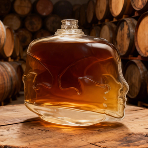 Bouteille de vin personnalisée, design unique, bouteille plate en forme de visage humain pour whisky, brandy, vodka, rhum, <span class=keywords><strong>gin</strong></span> - Product Image 2