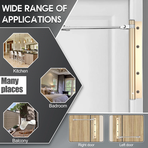 Cierrapuertas de resorte de seguridad automático de diseño moderno Fácil instalación Ajustable para uso comercial residencial Hoteles Cocinas - Product Image 4