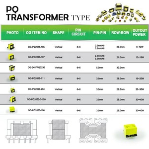 Chất lượng cao dọc duy nhất giai đoạn hình xuyến Ferrite Core điện pq2620 tần số cao transformator - Product Image 2