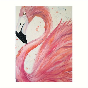 Grande texture 3D personnalisée abstraite <span class=keywords><strong>flamant</strong></span> rose <span class=keywords><strong>peinture</strong></span> d'impression à l'huile nordique moderne mur Art décor pour salon peintures d'animaux - Product Image 3