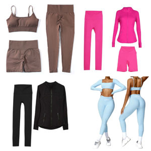 Quần Áo thể thao, kiểm soát bụng, quần áo thể dục của phụ nữ, Bộ yoga liền mạch, Bộ yoga gân - Product Image 3