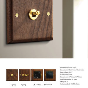 Interruttori a Levetta Vintage LangYeao in Legno Massiccio, Stile Retrò Universale 220v con Presa USB EU UK 13A - Product Image 5