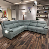 Canapé d'angle en cuir véritable haut de gamme pour salon, prix compétitif, vente chaude, ensemble de canapés sectionnels inclinables 5 à 6 places