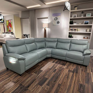 <span class=keywords><strong>Canapé</strong></span> d'angle en cuir véritable haut de gamme pour salon, prix compétitif, vente chaude, ensemble de canapés sectionnels inclinables 5 à 6 places - Product Image 1