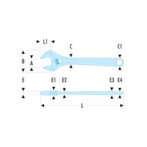 FACOM-101,12G Llave ajustable con mordaza reversible y mango bimaterial-LLAVES EAN 3662424092275 LLAVES AJUSTABLES - Product Image 2