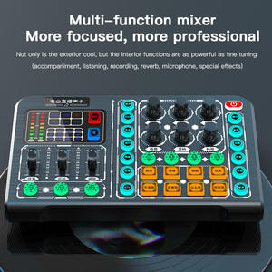 Carte son professionnelle M6 avec alimentation fantôme 48V, mixeur audio TB 5.0 pour <span class=keywords><strong>streaming</strong></span>, enregistrement de podcasts et modification de la voix - Product Image 4