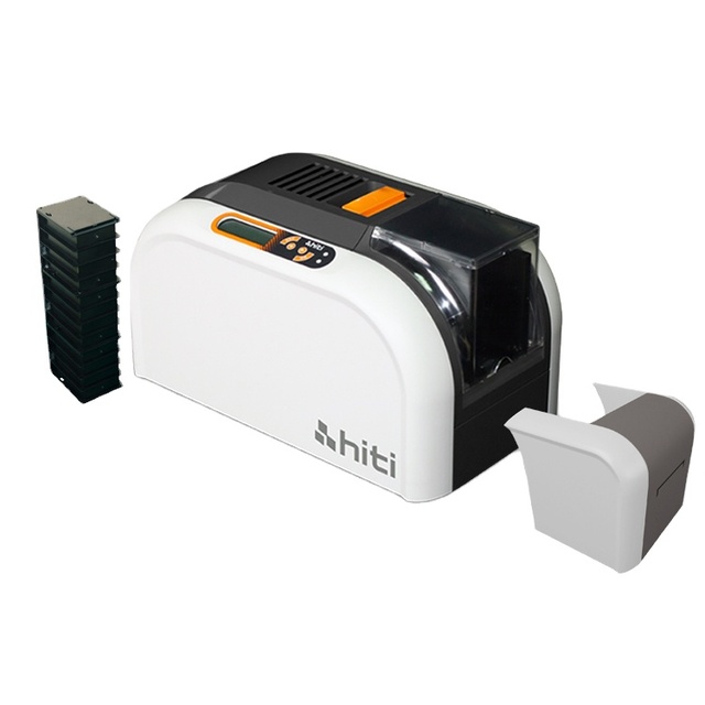 New Double Sided Hologram Input Sublimation/Solvent/Pigment Ink High Capacity CS-220e ID Card Printer Machine