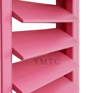 Phong cách hiện đại màu hồng <span class=keywords><strong>PVC</strong></span> trồng cửa chớp <span class=keywords><strong>Z</strong></span> hoặc L khung cửa sổ trải gỗ xây dựng cho thông gió - Product Image 4