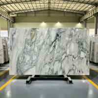 Dalle de marbre naturel poli, résistant aux hautes températures, grand format, pour sublimer la décoration intérieure des projets de villas