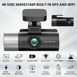 <span class=keywords><strong>3</strong></span> kênh imx678 Dashcam hỗ trợ phát hiện chuyển động xe máy ảnh với HDR 5.8GHz Wifi Dash Cam phía trước và phía sau 4K xe kỷ lục - Product Image 2
