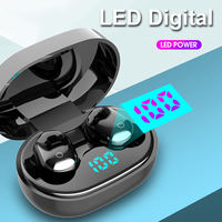 Écouteurs sans fil TWS E7S V 5.0 avec réduction de bruit, affichage numérique LED, étui de charge 30H, casque audio mobile pour joueurs