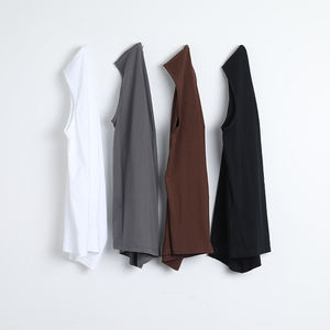 Débardeur unisexe ample en coton lourd 230g, style printemps-été, col étroit, épaules larges, logo personnalisable, couleur unie - Product Image 6