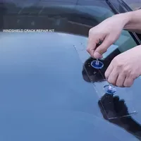 Kit d'entretien de voiture bricolage réparation de pare-brise d'écran mobile colle claire et soignée pour la réparation des fissures et des rayures accessoire propre