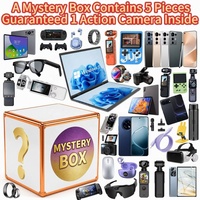 Caméra d'action garantie, électronique de pointe, boîte mystère avec téléphone 5G, montre connectée, écouteurs, boîtes cadeaux surprise aléatoires