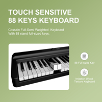 Piano pliable BX15S, clavier 88 touches avec MIDI et fonction de force de frappe, piano pliable chinois