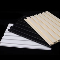 Panneaux de présentation rainurés en PVC écologique imperméable de 18 mm d'épaisseur, couleur personnalisée, design contemporain, faciles à nettoyer, longueur 4 pieds, pour centre commercial
