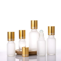 Flacon à bille en verre mat 5-100 ml pour huiles essentielles, rechargeable, pour cosmétiques, parfums, soins de la peau, vente en gros de produits de beauté