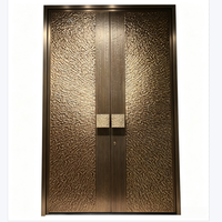 Puerta de Entrada Doble de Aluminio Fundido a Mano, Moderna y de Lujo, Personalizada, de Alta Gama y Seguridad