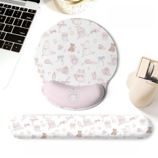 MQ Cute Wrist Rest Mouse Pad Thick Ergonomic Keyboard Wrist Support Soft Gel Mousepad Office Desk Accessories for Women