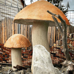 A fábrica personalizou a escultura exterior do cogumelo dos produtos da fibra do vidro para a estátua decorativa - Product Image 3