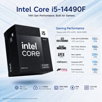 Prosesor Desktop Intel Core I5-14490F 10 Core 16 Thread hingga 4.9GHz LGA1700 24MB Cache Boxed Grosir Tersedia dalam Stok