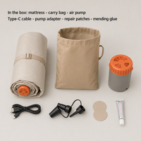 Matelas gonflable en PVC extensible de 20 cm avec pompe à air intégrée ; Nouveau lit d'appoint pour le camping en plein air et la maison ; Entièrement gonflable