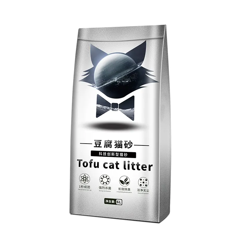 Mr. Tom's Tofu Litière pour chat Désodorisante Faible poussière Charbon actif naturel au thé vert pour chats et chiens