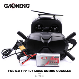 GAONENG GNB DJI FPV Goggles Paquetes de Baterías LiPo 2S 3000mAh 7.4V Conector XT60 DC5.5 con Indicador de Carga - Product Image 6