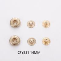 Boutons-pression métalliques en gros d'usine à prix compétitif, trois parties, pour vêtements