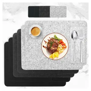 Placemat Set Hot Sale Placemat Mat Set Kitchen Pad Rectangular Felt Dinning Table Placemats